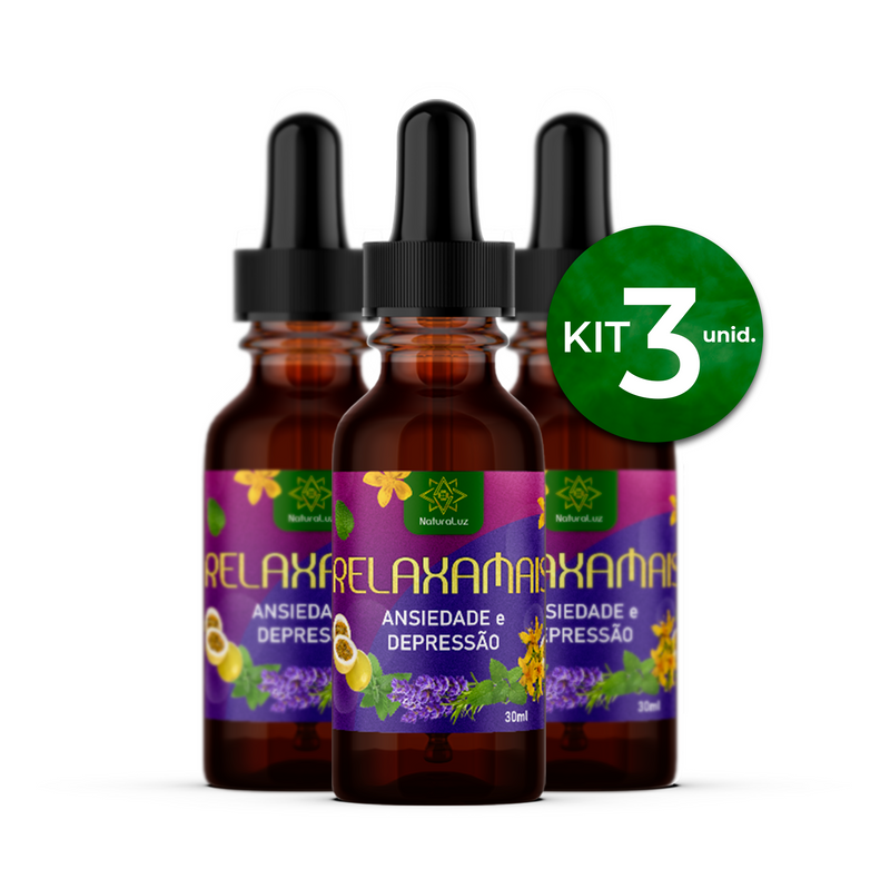 KIT 03 Und. RELAXAMAIS - Extrato Líquido de Ervas 30ml