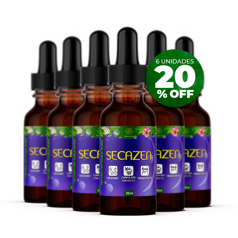Kit 6 Und. SECAZEN - Extrato Líquido de Ervas 30ml