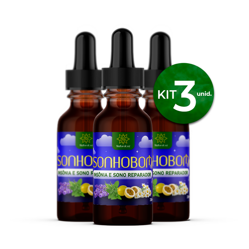 KIT 03 Und. SONHOBOM Extrato Líquido de Ervas 30ml