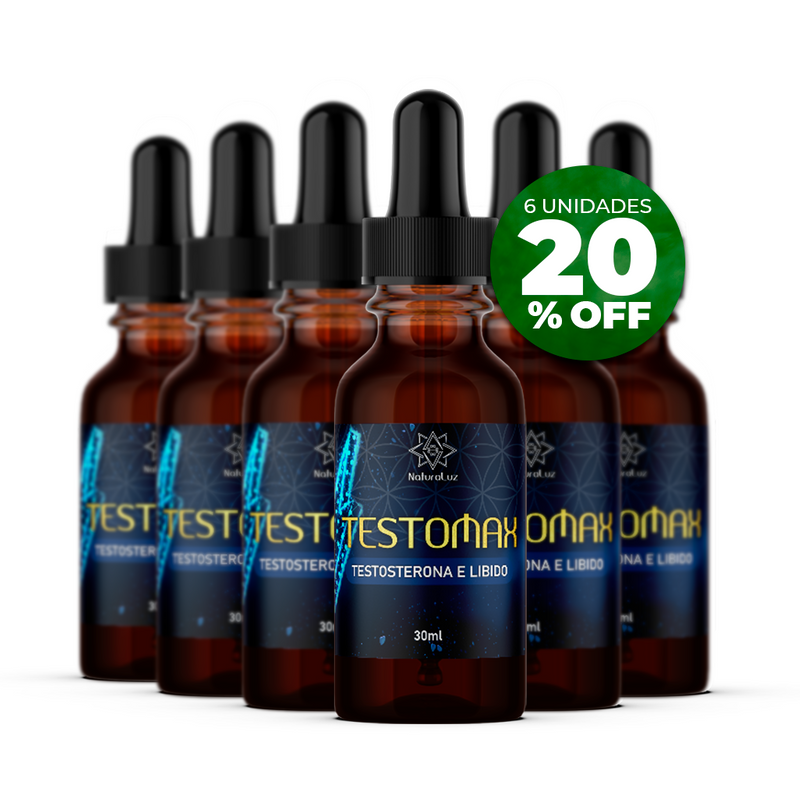 Kit 06 Und. TESTOMAX - Extrato Líquido de Ervas 30ml