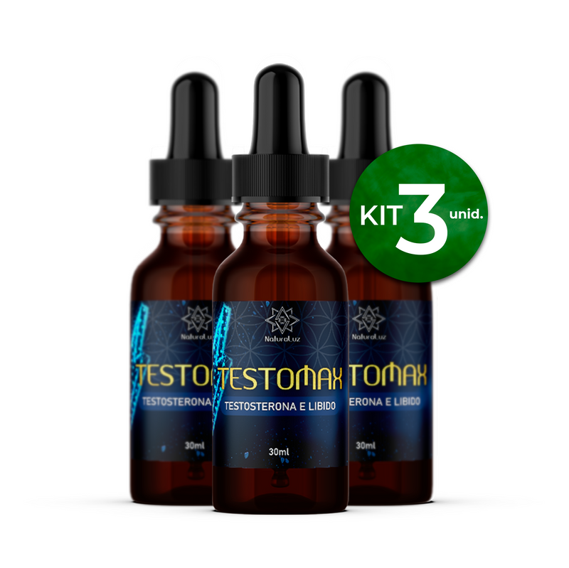 Kit 03 Und. TESTOMAX - Extrato Líquido de Ervas 30ml