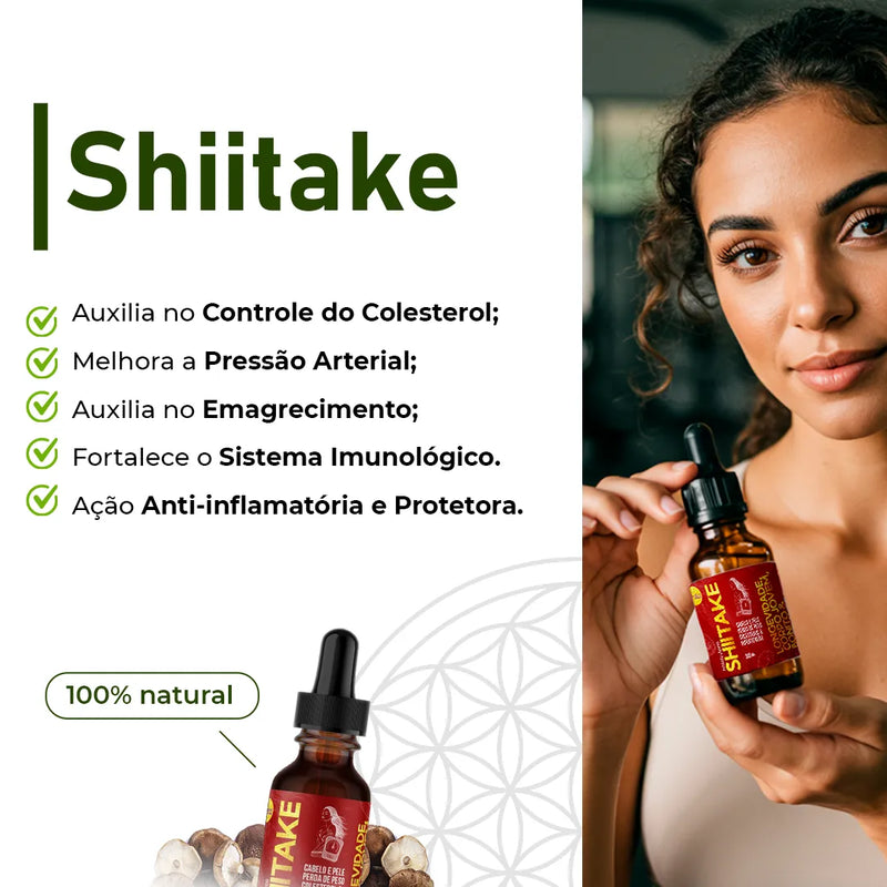 COMBO TOTAL PACK - 05 Cogumelos (Juba de Leão, Cordyceps, Reishi, Shiitake e Agaricus Blazei)