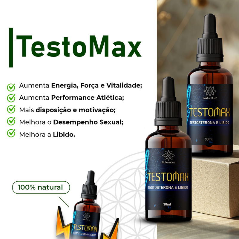 Kit 07 Und. TESTOMAX - Extrato Líquido de Ervas 30ml